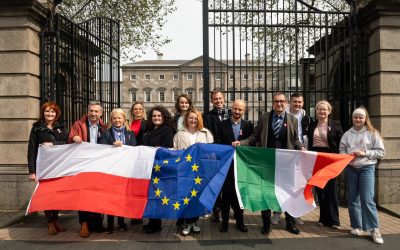Campaign launch encouraging Polish migrants to vote on Irish candidates in the upcoming European Parliament elections.
